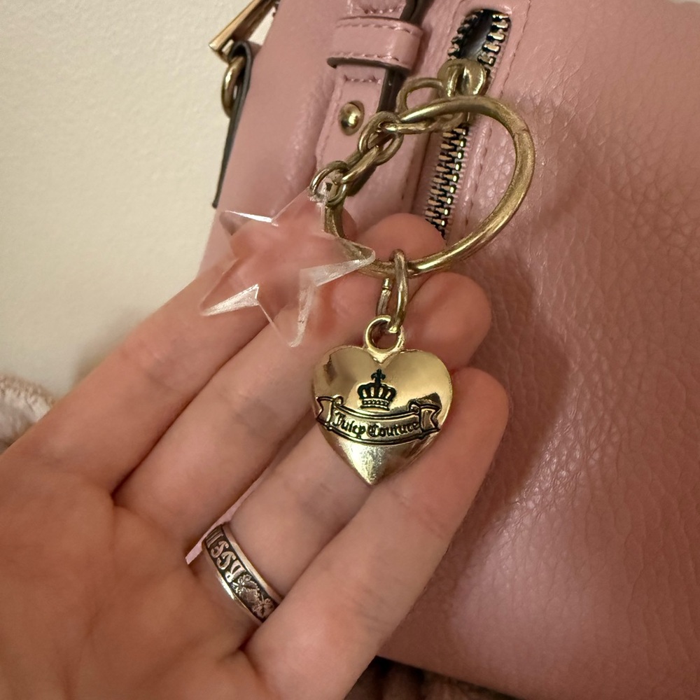 Juicy Couture Pink Shoulder Bag with Charm Accents - Picture 6 of 10